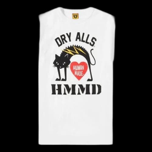 HUMAN MADE Cat Love Printing Short Sleeve Unisex White