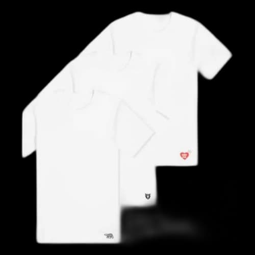 HUMAN MADE Round Neck Pullover Short Sleeve Unisex 3 White