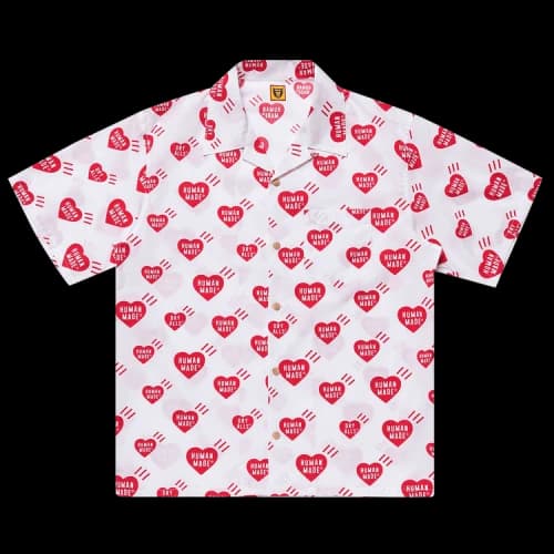 Human Made Heart Pattern Aloha Shirt 'White'