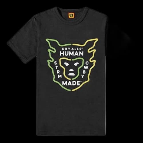 HUMAN MADE Alphabet Logo Printing Short Sleeve Black