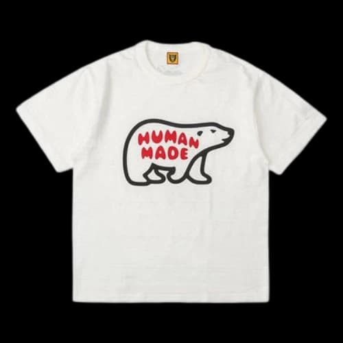 HUMAN MADE Chest Bear Printing Short Sleeve Unisex White