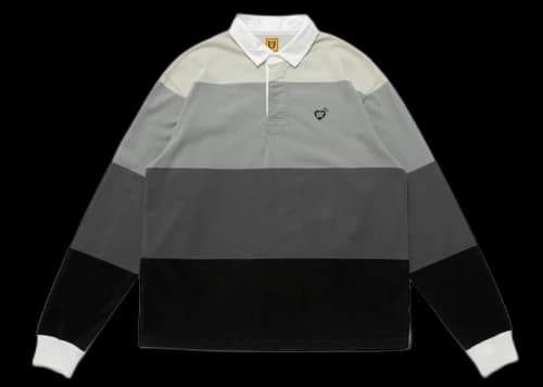 Human Made Multi Stripe Rugby Shirt Grey