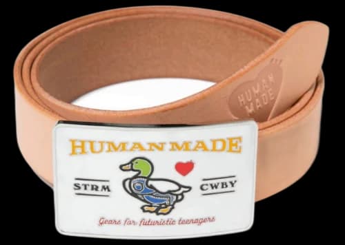 Human Made Souvenir Lether Belt Brown