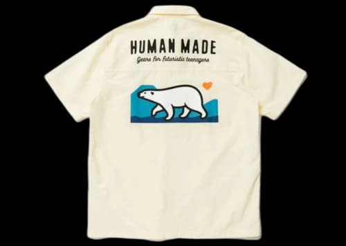 Human Made Polar Bear Camp Shirt Charcoal