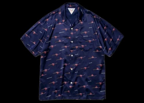 Human Made Flamingo Aloha Shirt Navy