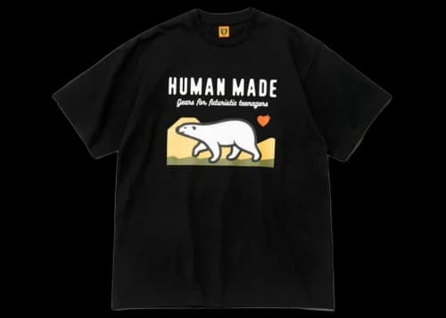 Human Made Polar Bear Graphic T-Shirt Black