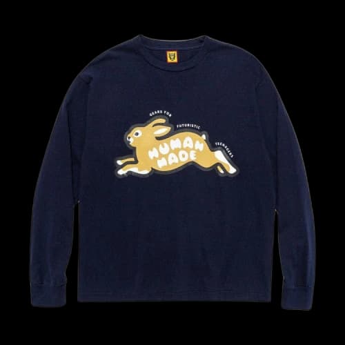 Human Made Rabbit Long-Sleeve T-Shirt 'Navy'