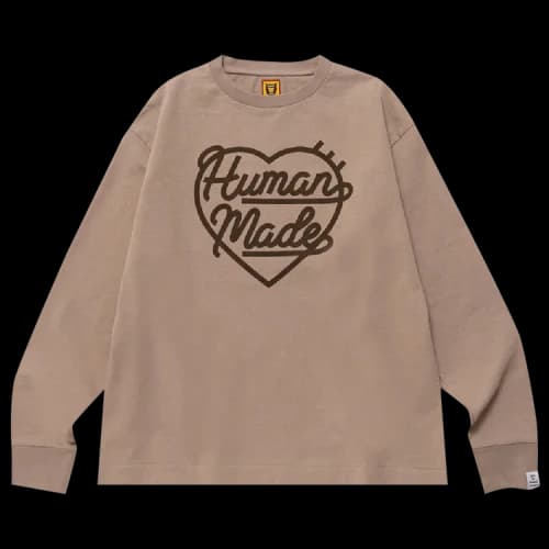 Human Made Heart Long-Sleeve T-Shirt 'Beige'