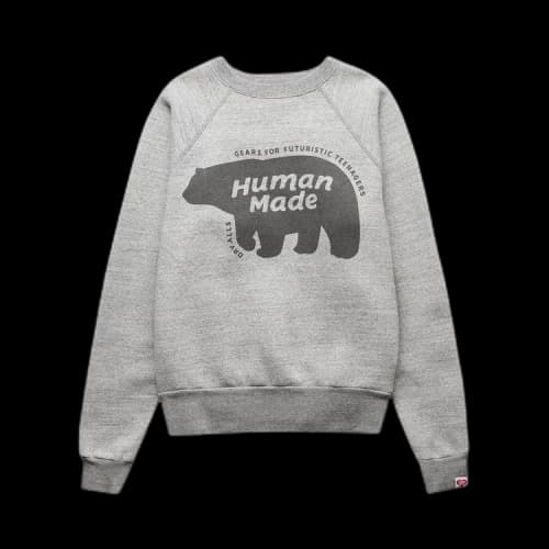 Human Made Raglan Crewneck Sweatshirt 'Grey'