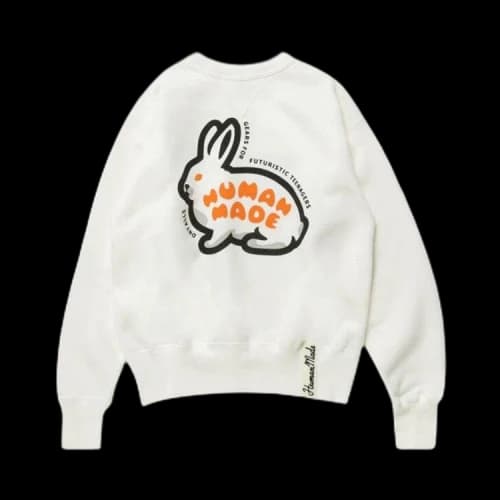 Human Made Crewneck Sweatshirt Rabbit 'White'