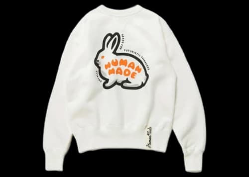Human Made Rabbit Tsuriami Sweatshirt White