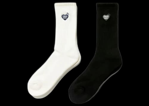 Human Made Pile Socks (Set of 2) Black White