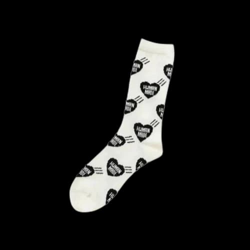 Human Made Heart Pattern Socks 'Black'