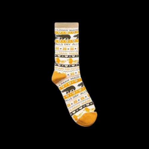 Human Made Low Gauge Pattern Socks 'Yellow'