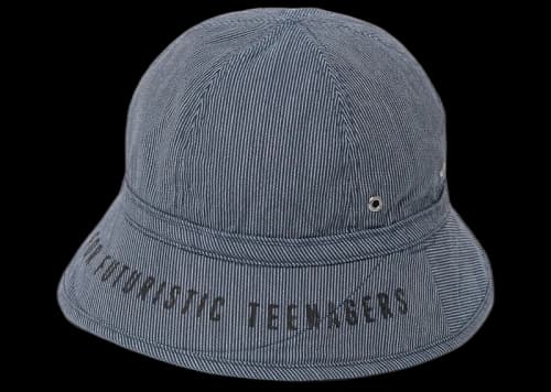 Human Made Round Striped Denim Bucket Hat Indigo
