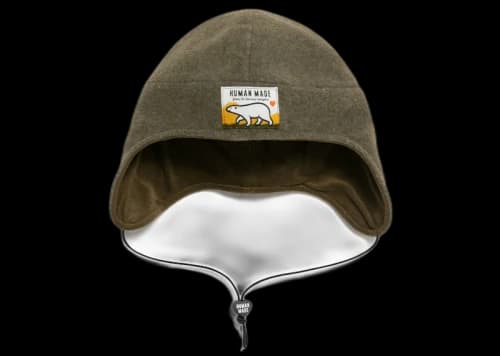 Human Made Fleece Earflap Hat Grey