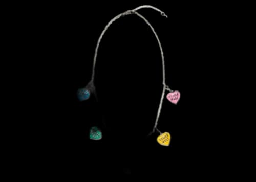Human Made Five Heart Necklace Silver