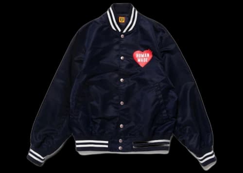 Human Made Nylon Stadium Jacket Navy