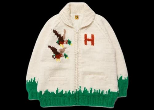 Human Made Duck Cowichan Jacket White