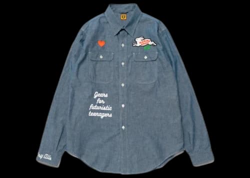 Human Made Chambray Shirt Blue