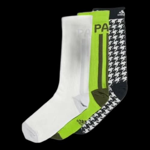adidas originals x IVY PARK Crossover Contrasting Colors Logo Sports Mid Calf Socks 3 Pairs White / Gray / Green