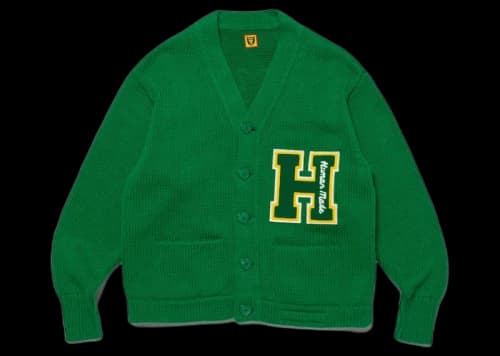 Human Made Low Gauge Knit Cardigan Green
