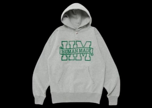 Human Made Snap Hoodie Grey