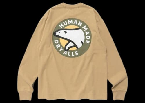 Human Made Polar Bear Graphic L/S Tee Beige