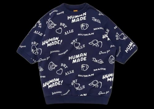 Human Made Printed S/S Sweatshirt Navy