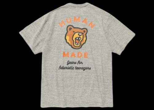 Human Made Pocket Bear #1 T-Shirt Grey