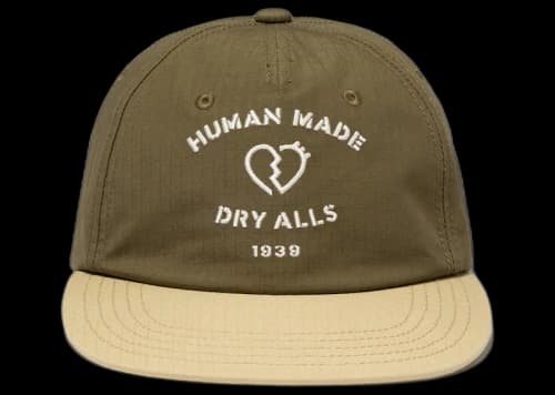 Human Made Dry Alls 5 Panel Rip Stop Cap Olive Drab