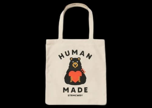 Human Made Book Bear Tote Bag White