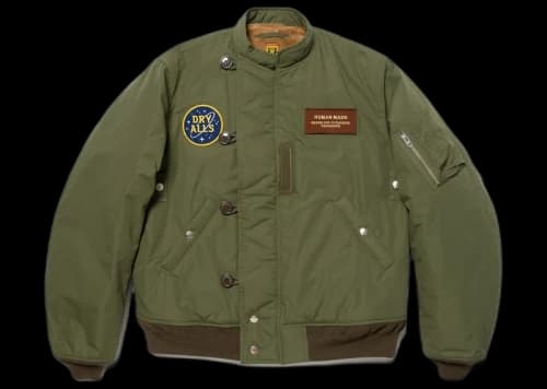 Human Made Bear Flight Jacket White