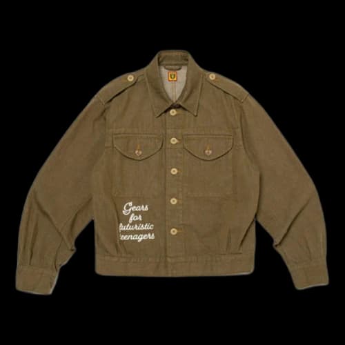 HUMAN MADE Military Denim Jacket 'Olive Drab'