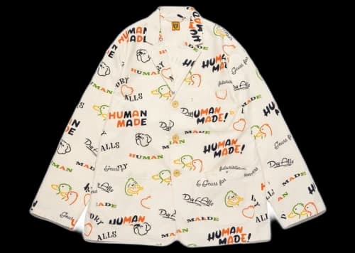 Human Made Dry Alls Duck Printed Jacket White