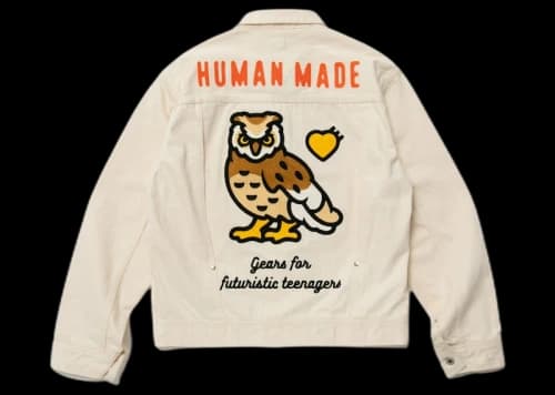 Human Made Natural Denim Work Jacket White