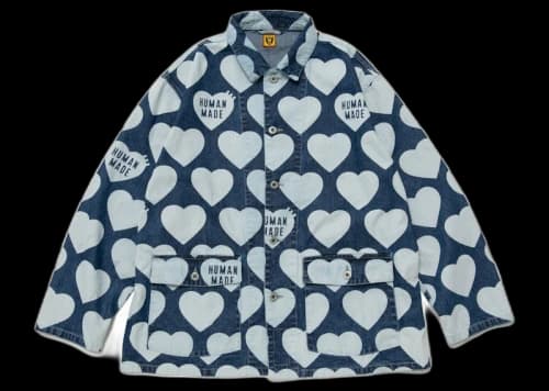 Human Made Heart Denim Coverall Jacket Indigo
