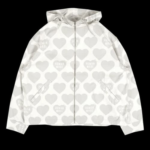 Human Made Heart Zip Up Parka 'White'