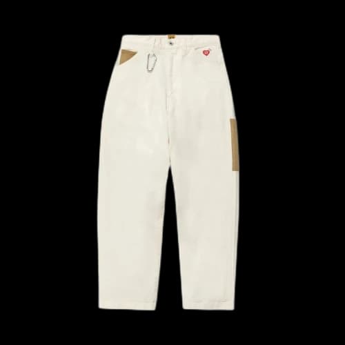 Human Made Herringbone Painter Pants 'White'