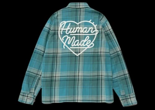 Human Made Checked Overshirt Blue
