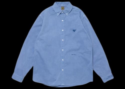 Human Made Pigment Dyed BD L/S Shirt Navy