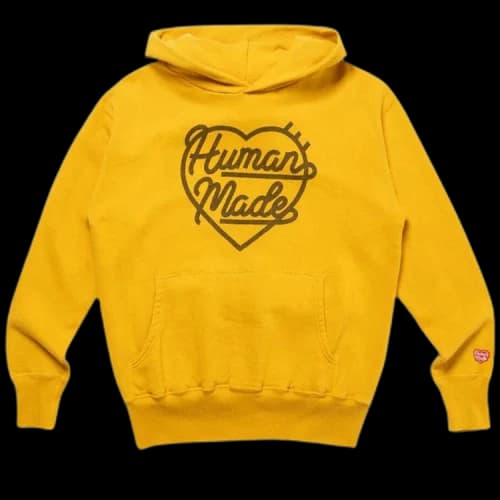 Human Made Heart Tsuriami Hoodie 'Yellow'