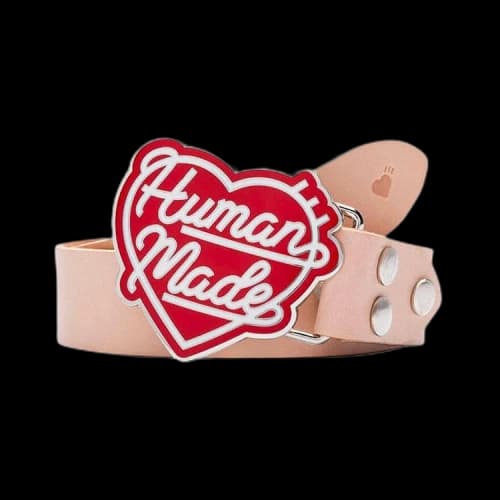 Human Made Heart Leather Belt 'Beige'