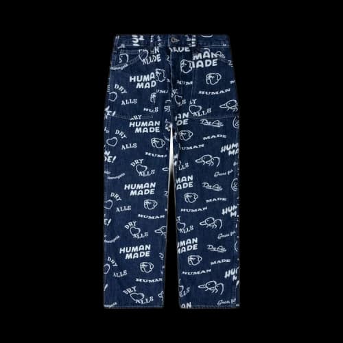Human Made Printed Denim Baggy Jeans 'Indigo'