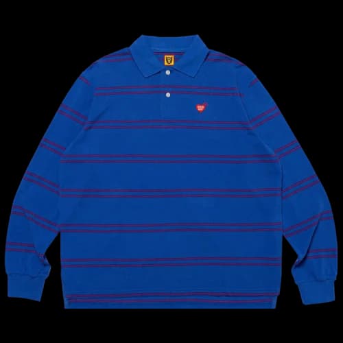 Human Made Long-Sleeve Polo Shirt 'Blue'