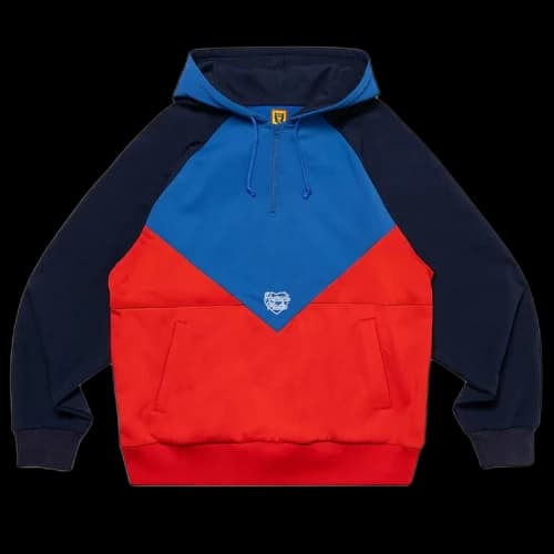 Human Made Half Zip Hoodie 'Blue'