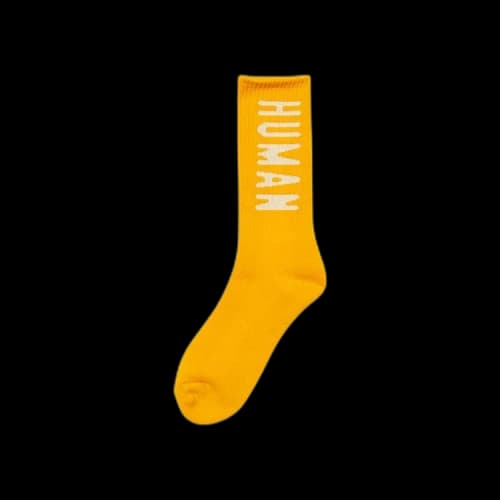 Human Made Logo Socks 'Yellow'