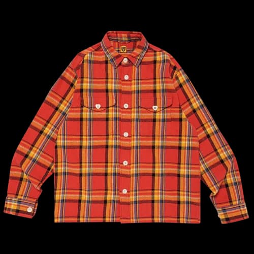 Human Made Check Shirt 'Orange'