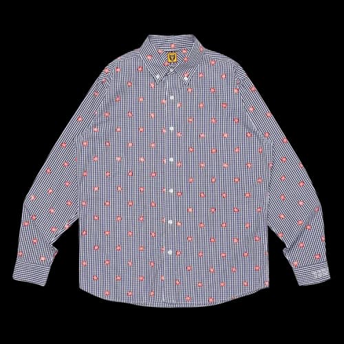 Human Made Heart Gingham Check Shirt 'Navy'