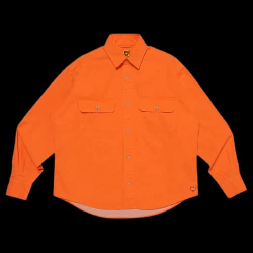 Human Made Twill Work Shirt 'Orange'